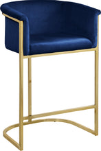 Load image into Gallery viewer, Donatella Navy Velvet Stool
