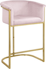 Load image into Gallery viewer, Donatella Pink Velvet Stool
