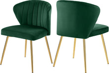 Load image into Gallery viewer, Finley Green Velvet Dining Chair
