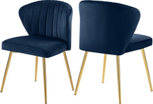 Load image into Gallery viewer, Finley Navy Velvet Dining Chair
