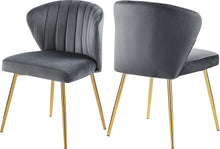 Load image into Gallery viewer, Finley Grey Velvet Dining Chair
