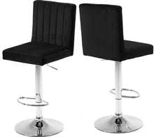 Load image into Gallery viewer, Joel Black Velvet Adjustable Stool
