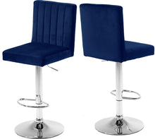 Load image into Gallery viewer, Joel Navy Velvet Adjustable Stool
