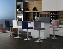 Load image into Gallery viewer, Joel Black Velvet Adjustable Stool
