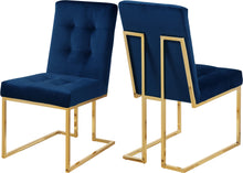Load image into Gallery viewer, Pierre Navy Velvet Dining Chair
