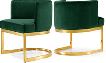 Load image into Gallery viewer, Gianna Green Velvet Dining Chair
