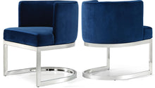 Load image into Gallery viewer, Gianna Navy Velvet Dining Chair
