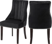 Load image into Gallery viewer, Oxford Black Velvet Dining Chair

