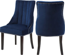 Load image into Gallery viewer, Oxford Navy Velvet Dining Chair
