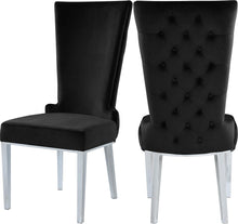 Load image into Gallery viewer, Serafina Black Velvet Dining Chair
