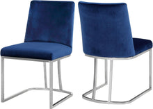 Load image into Gallery viewer, Heidi Navy Velvet Dining Chair
