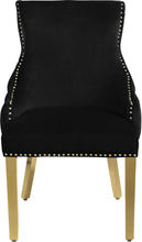 Load image into Gallery viewer, Tuft Black Velvet Dining Chair
