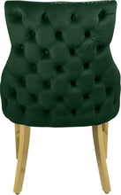 Load image into Gallery viewer, Tuft Green Velvet Dining Chair
