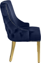 Load image into Gallery viewer, Tuft Navy Velvet Dining Chair
