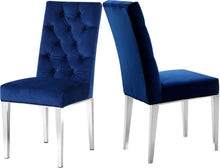 Load image into Gallery viewer, Juno Navy Velvet Dining Chair
