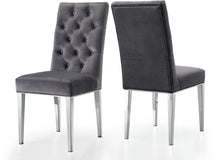 Load image into Gallery viewer, Juno Grey Velvet Dining Chair
