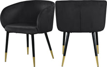 Load image into Gallery viewer, Louise Black Velvet Dining Chair

