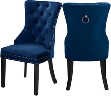 Load image into Gallery viewer, Nikki Navy Velvet Dining Chair
