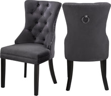 Load image into Gallery viewer, Nikki Grey Velvet Dining Chair
