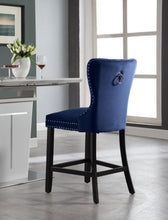 Load image into Gallery viewer, Nikki Navy Velvet Stool
