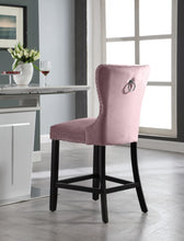 Load image into Gallery viewer, Nikki Pink Velvet Stool
