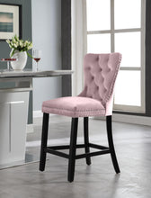 Load image into Gallery viewer, Nikki Pink Velvet Stool
