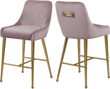 Load image into Gallery viewer, Owen Pink Velvet Stool
