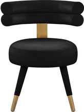 Load image into Gallery viewer, Fitzroy Black Velvet Dining Chair
