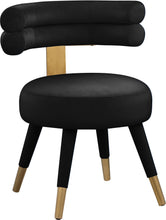 Load image into Gallery viewer, Fitzroy Black Velvet Dining Chair
