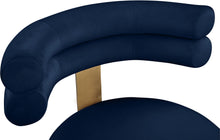 Load image into Gallery viewer, Fitzroy Navy Velvet Dining Chair
