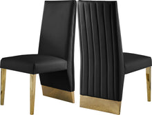 Load image into Gallery viewer, Porsha Black Faux Leather Dining Chair
