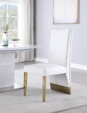 Load image into Gallery viewer, Porsha White Faux Leather Dining Chair
