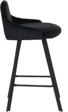 Load image into Gallery viewer, Viviene Black Velvet Stool
