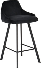 Load image into Gallery viewer, Viviene Black Velvet Stool

