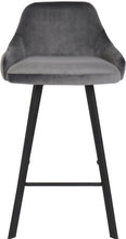 Load image into Gallery viewer, Viviene Grey Velvet Stool
