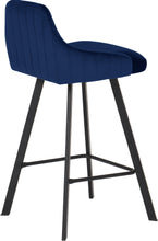 Load image into Gallery viewer, Viviene Navy Velvet Stool
