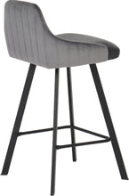 Load image into Gallery viewer, Viviene Grey Velvet Stool
