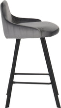 Load image into Gallery viewer, Viviene Grey Velvet Stool
