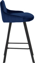 Load image into Gallery viewer, Viviene Navy Velvet Stool
