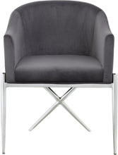 Load image into Gallery viewer, Xavier Grey Velvet Dining Chair
