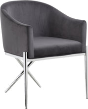 Load image into Gallery viewer, Xavier Grey Velvet Dining Chair
