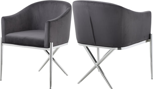 Xavier Grey Velvet Dining Chair image