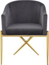 Load image into Gallery viewer, Xavier Grey Velvet Dining Chair
