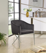 Load image into Gallery viewer, Xavier Grey Velvet Dining Chair
