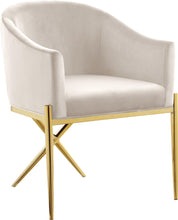 Load image into Gallery viewer, Xavier Cream Velvet Dining Chair
