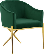 Load image into Gallery viewer, Xavier Green Velvet Dining Chair
