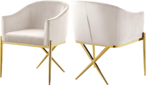 Xavier Cream Velvet Dining Chair image