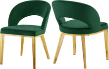 Load image into Gallery viewer, Roberto Green Velvet Dining Chair
