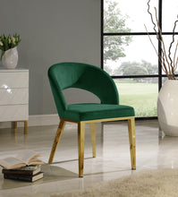 Load image into Gallery viewer, Roberto Green Velvet Dining Chair
