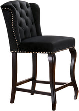 Load image into Gallery viewer, Suri Black Velvet Stool
